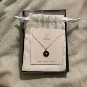 E Newton Signature cross disc necklace